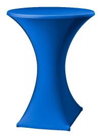 Statafel hoog 1m14 inklapbaar met stretchdoek blauw